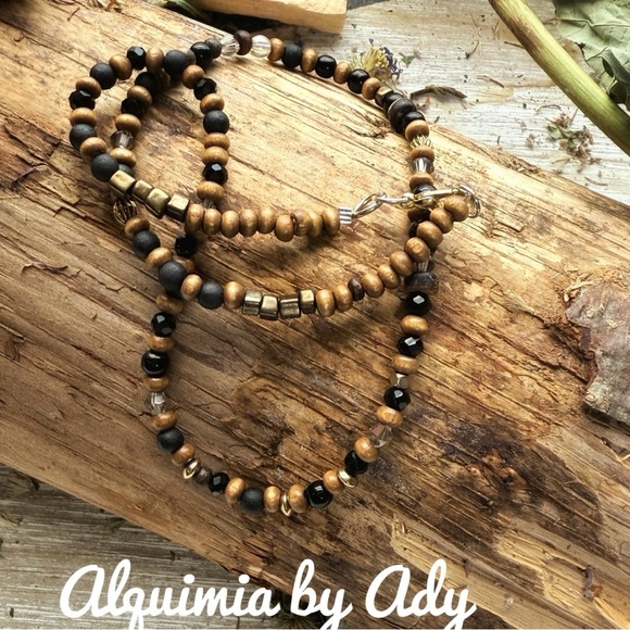 BLACK ONYX CHOKER NECKLACE - Picture 2 of 3